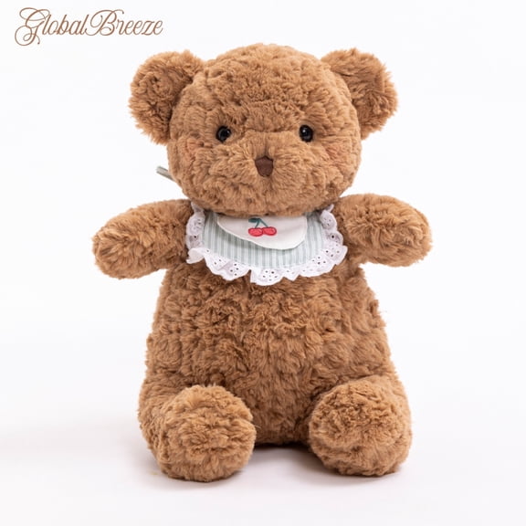 Cute Plush Animal Toy Series, Soft Stuffed Doll Collection with Cherry Bib, Fluffy Bunny Bear Fox Pig Elephant Sheep Plush, Cozy Decorative Plush for Sofa Décor, Birthday Gift, Holiday Present