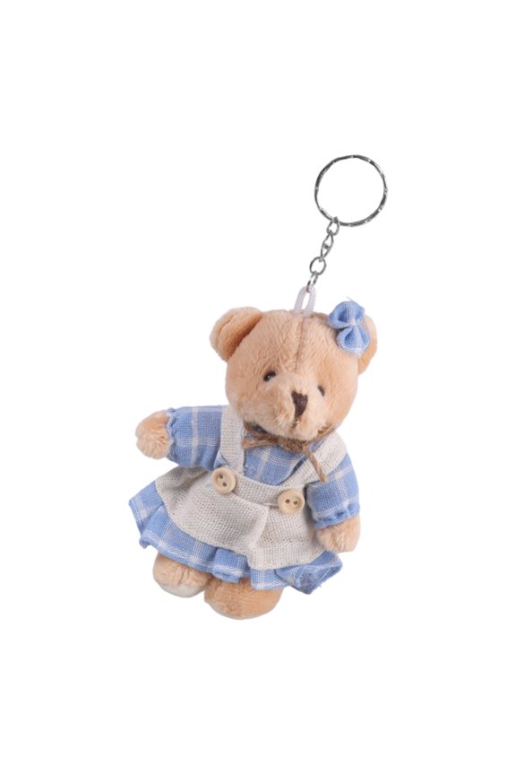 Cute Plush Bear Keychain Keyring Pendant Car Key Charm for Women's Bags and Backpacks