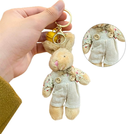 Cute Plush Bear Keychain Stuffed Keyring Pendant Furry Purse Backpack Handbag Charm