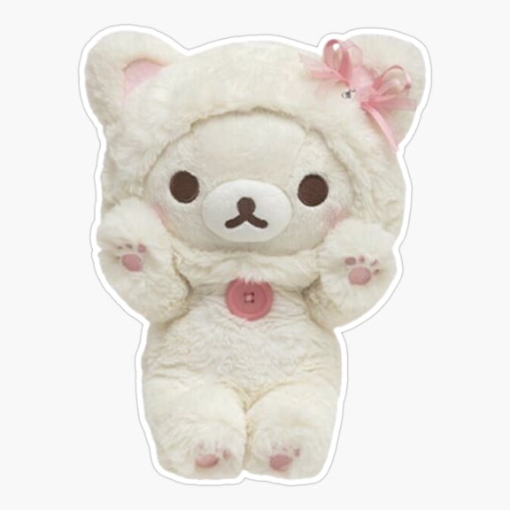 Cute Plush Bear Plush Vinyl Decal Sticker