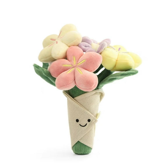 Cute Plush Bouquet Doll, Fun Handheld Stuffed Flower Toy, Creative Soft Plush Arrangement Gift for Women, Birthday Present & Decorative Home Accent