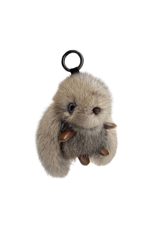 Cute Plush Bunny Keychain For Women, Kawaii Stuffed Animal Keychain, Fluffy White Rabbit Aesthetic Keychain, Car Key Chain Accessories Stuff