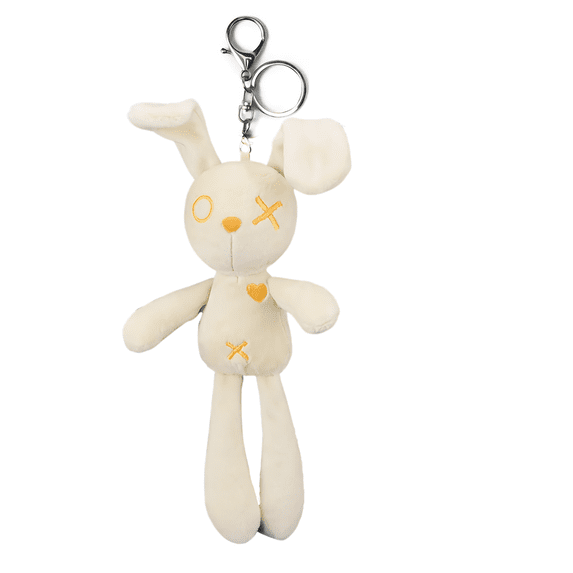 Cute Plush Bunny Keychain, Soft Rabbit Keyring Pendant for Girl
