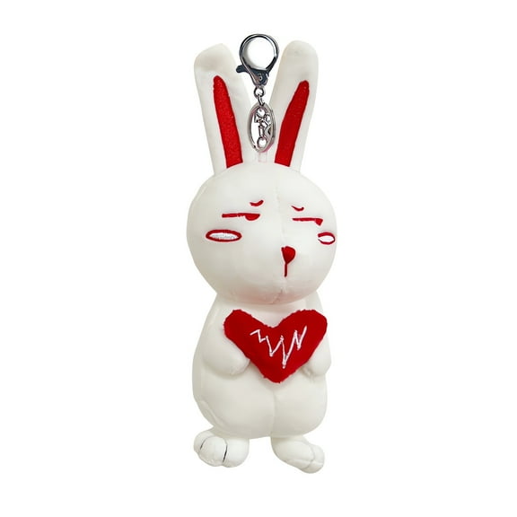 Cute Plush Bunny Keychain, Soft Rabbit Keyring Pendant for Girl