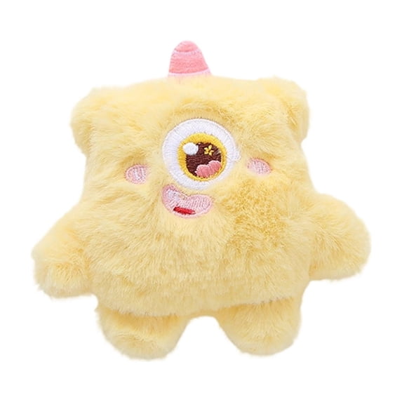 Cute Plush Chew Toy For Pet, Soft Squeaky Cartoon Character Toy, Fun Companion For Indoor Play,Pet Enrichment Toys,Gifts for Pets and Pet Lovers(Yellow)