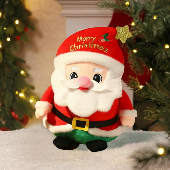 Cute Plush Christmas Doll Decoration Santa Claus Shaped Pillow Soft Toy Cushion For Home Sofa Bed Or Holiday Room Decoration