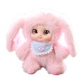 thumbnail image 1 of Cute Plush Doll With Big Fluffy Ears, Super Deformed Design And Adorable Bib Detail, Ideal For Girls' Birthday Gifts Collectors Desktop Ornaments And Gift Ideas, 1 of 4