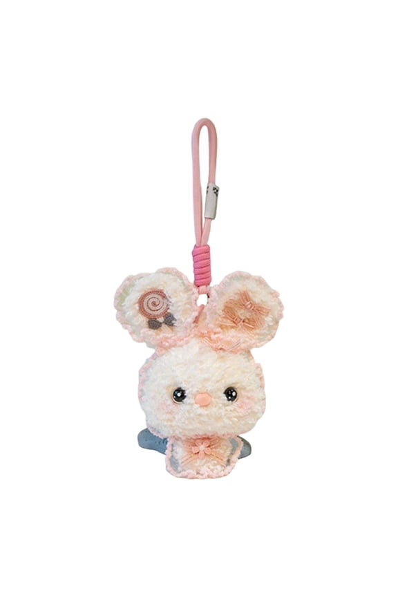 Cute Plush Easter Bunny Pendant - Fluffy Easter Bunny Keychain Charm for Bags - Velvet-Soft Easter Bunny Doll for Car Mirror Decoration & Spring Holiday Easter Gifts