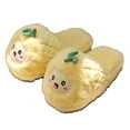thumbnail image 1 of Cute Plush Fruit Pitaya Mangosteen Pineapple Slippers Kawaii avocado slippers for women (US 5-8, Pineapple), 1 of 4