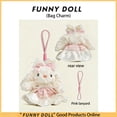 thumbnail image 1 of Cute Plush Hanging Ornament, Bunny Keychain For Bags & Purses, Kawaii Stuffed Animal Keyring With Bow & Ribbon Strap, 1Pc Soft Plush Toy Keychain For Teens & S, 1 of 6