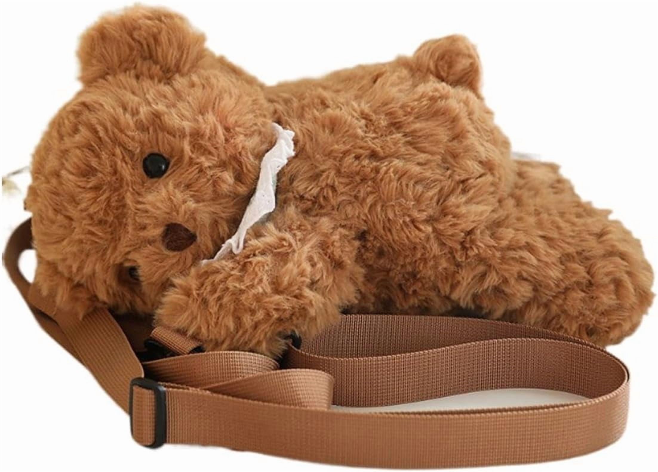 Cute Plush Mini Bear Crossbody Bag Brown Fluffy Bear Party Bag With Adjustable Strap Phone Cosmetic Multi Way Carrying: Reviewed for Real Life