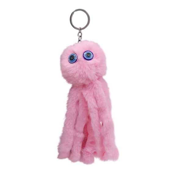 Cute Plush Octopus Keychain Backpack Charm Bag Pendant Stuffed Animal Hanging Ornament for Home Car Keys Purse Decoration Gift Idea Accessory
