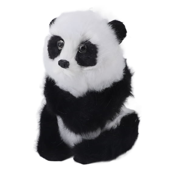 Cute Plush Panda Toy 4.3 Inches Miniature Animal Doll Desktop Ornament Soft Fluffy Giant Panda Bear Figurine Home Decoration and Birthday Gift for Boys Girls (11 x 9 cm)