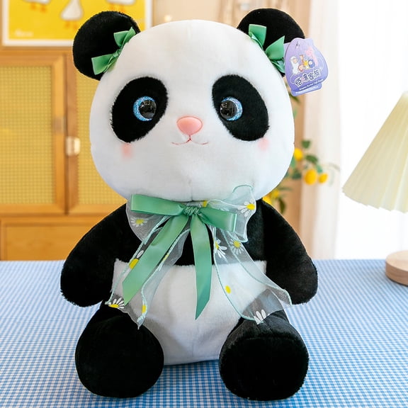 Cute Plush Panda Toy Soft Stuffed Animal Creative Decor Gift for Little Fans
