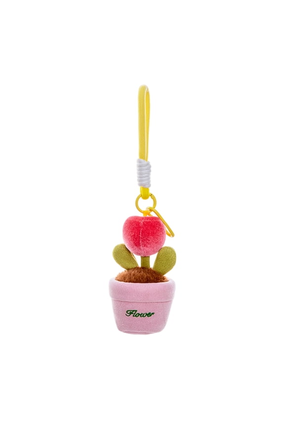 Cute Plush Plant Pot Keychain - 12cm Mini Succulent/Cactus Keychain Ornament for Backpack, Purse & Desk Decor G