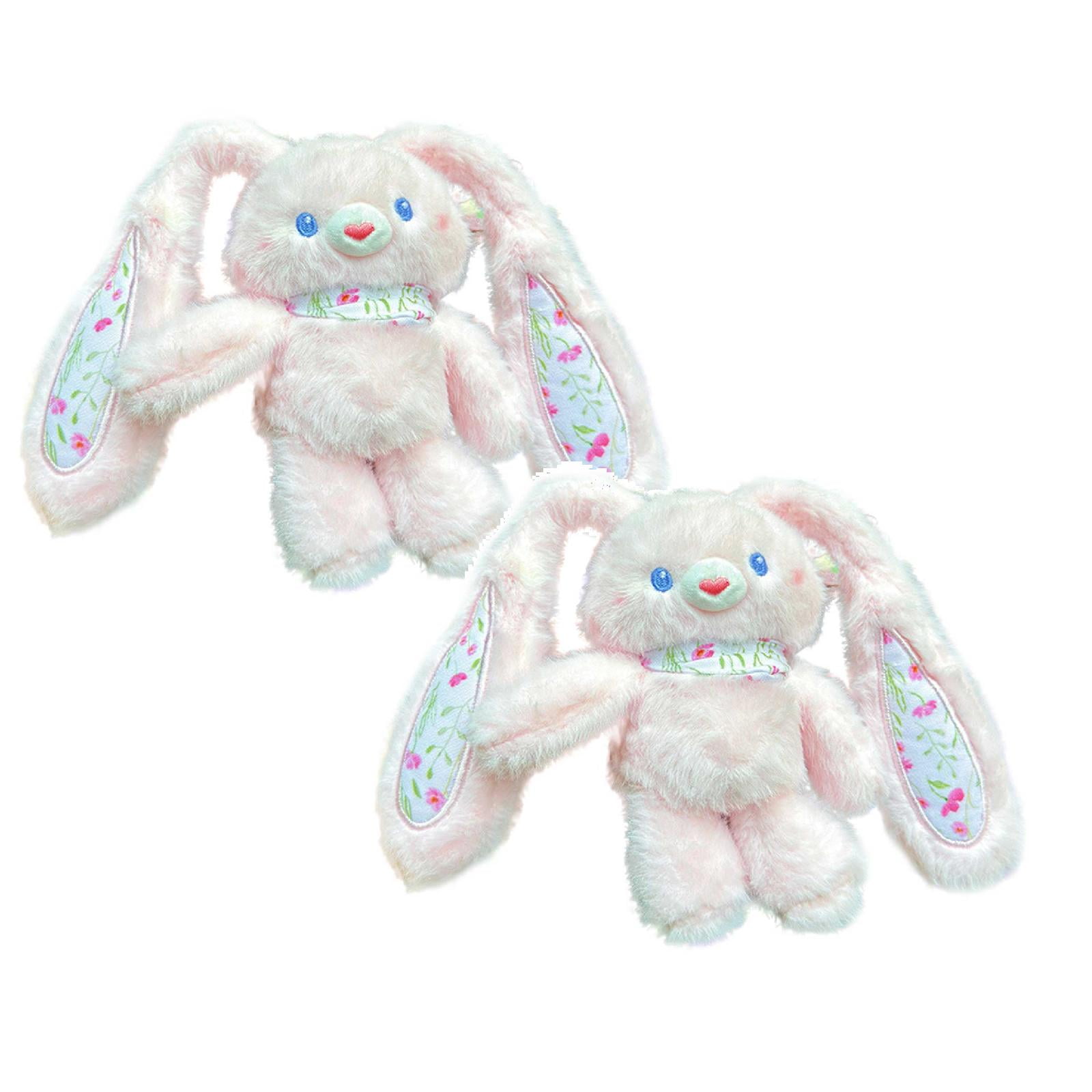 Cute Plush Rabbit Keychain 11 Inch Elastic Long-Eared/Legged Doll, Soft ...