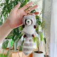 thumbnail image 1 of Cute Plush Raccoon Keychain (7") - Soft Stuffed Animal Pendant for Backpacks, Purses & Car Keys. Adorable Gift for Her!, 1 of 8