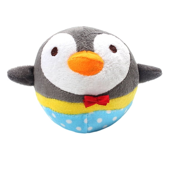Cute Plush Squeaky Pet Toy, Soft Stuffed Animal Shape Chew Toy for Small Dogs and Cats Indoor Interactive Play, Dark Gray