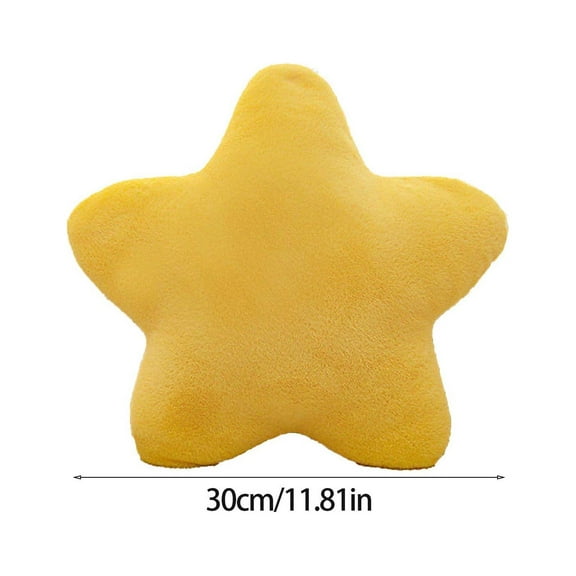 Cute Plush Star Throw Pillow, Soft Fluffy Star-Shaped Decorative Pillows, Solid Color Velvet Stars Cushion for Living Room Bedroom Office Dormitory Decor