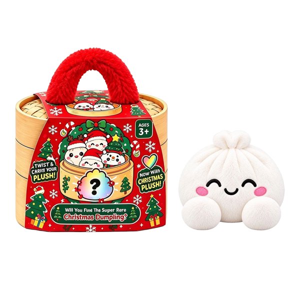 Cute Plush Stuffed Dumpling Squishies, Big Rainbow Squishes with Steamer,by Zhaohaosy