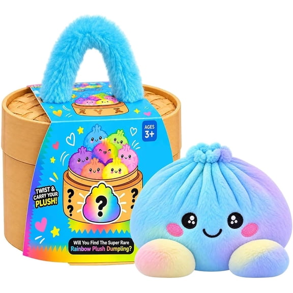 Cute Plush Stuffed Dumpling Squishies with Steamer, Plush Dumpling Squishies Squeeze Toys, Christmas Stress Balls Fidget Toys for Adults Anxiety Relief