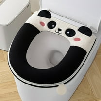 Cute Plush Toilet Seat Cover Cushion for Winter Warm Comfort Soft Toilet Seat Cover for Home Bathroom Easy to Clean and Install Cozy Toilet Seat Protector for Cold Weather