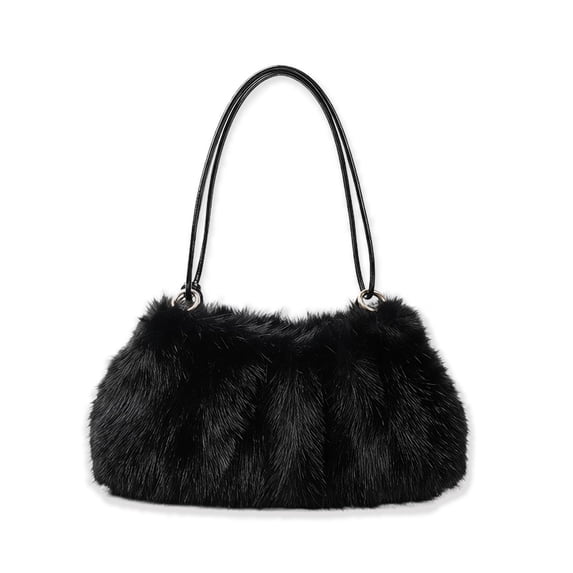 Cute Plush Tote Bag for Women New Fashion Shoulder Bag Zipper Handbag for Travel Daily Use Halloween Gifts