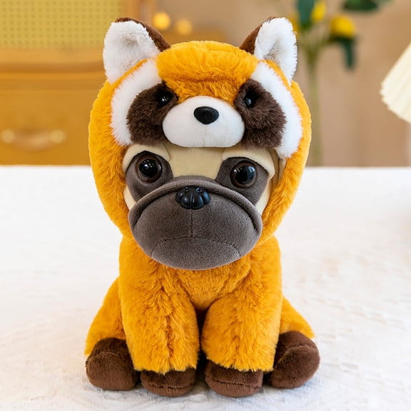 Cute Plush Toy, Pug In Red Panda With Soft Fur And Realistic Details - For Kids, Toddlers, Plush Collectors, Nursery Decor, Playtime, Cuddling
