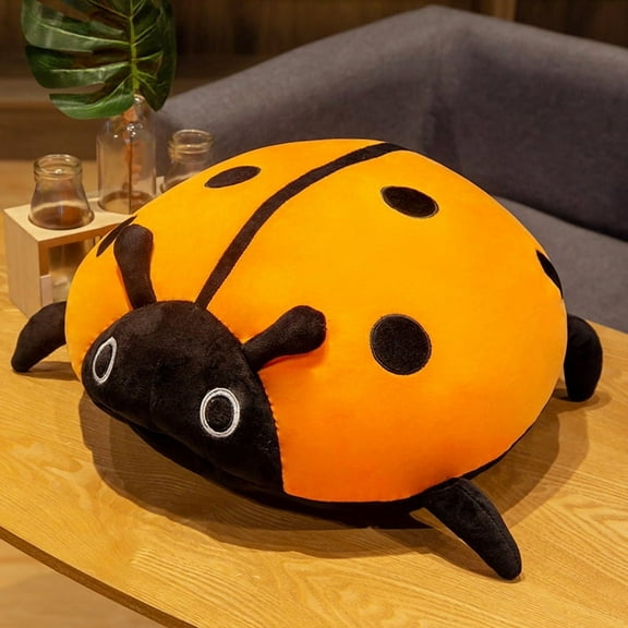 Cute Plush Toy Soft Ladybug Ladybird Insect Hold Doll Pillow, Christmas,Holiday and Birthday Gifts (Orange,15.7 inch)