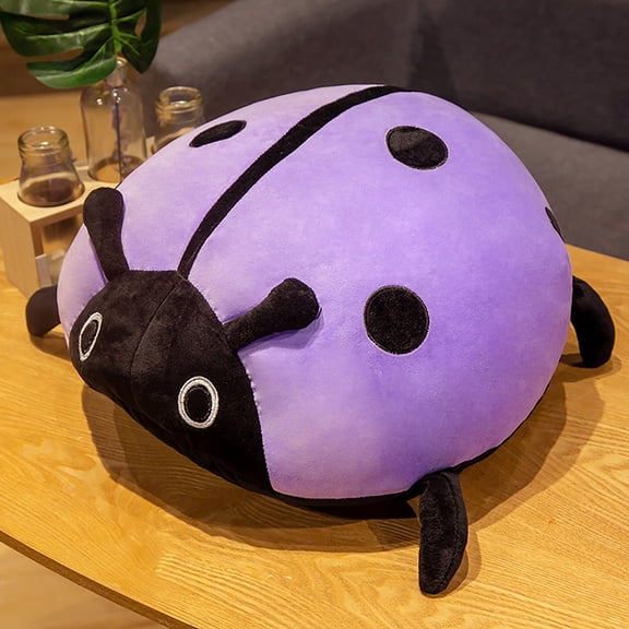 WYZCTTD Cute Plush Toy Soft Ladybug Ladybird Insect Hold Doll Pillow, Christmas，Holiday and Birthday Gifts (Purple,15.7 inch)