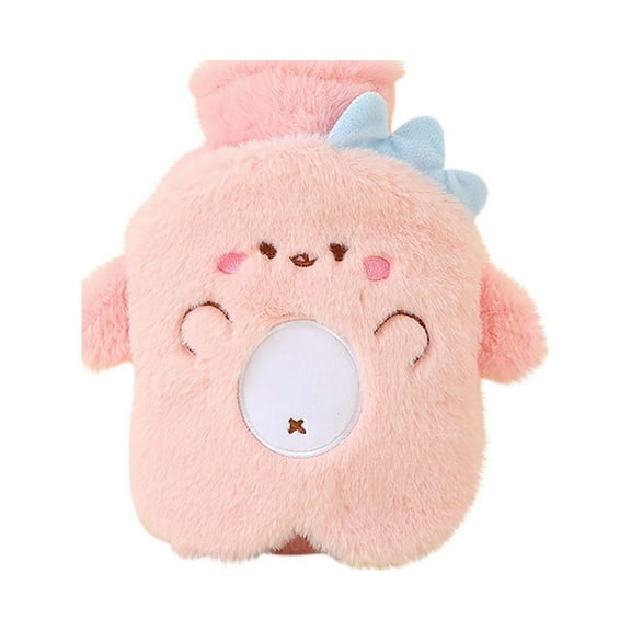 Cute Plush Toy Stuffed Animal Hot Water Bottle with Cute Animal Cover,2L Hot Water Bag for Hot and Cold Compress,Hand Feet Warmer,Neck and Shoulder(Pink W 5.91*L 9.1)Clearance from QiwagFerng