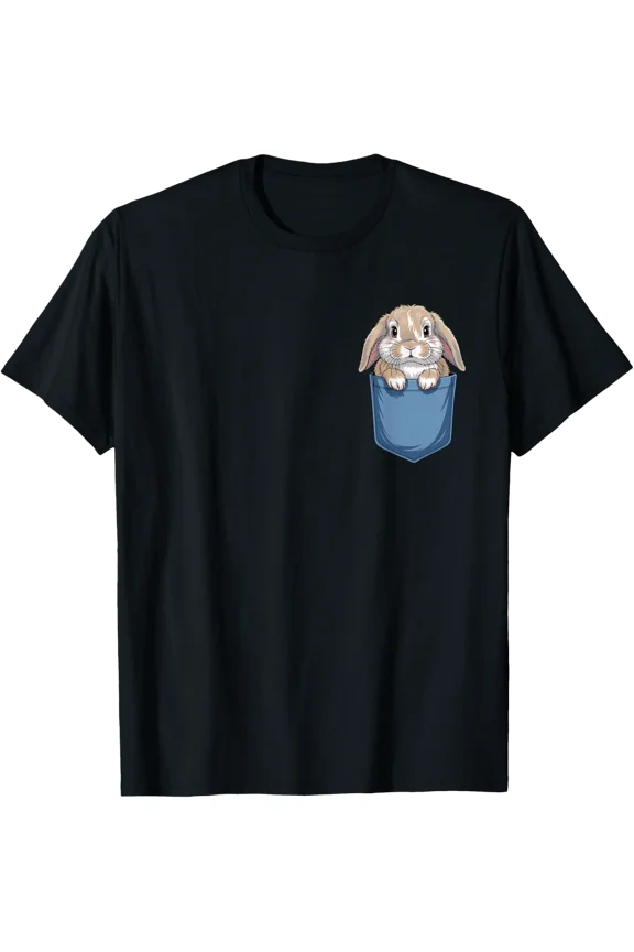 Cute Pocket Rabbit Lovers Bunny Mom T-Shirt All Size S-5XL