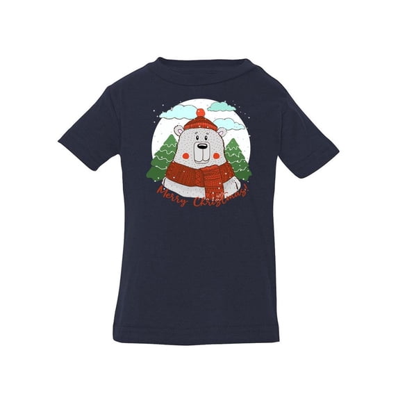 Cute Polar Bear In Snow T-Shirt Infant -Image by Shutterstock, 12 Months