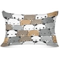 thumbnail image 1 of Cute Polar Bear Pillowcase King Size, Super Soft Pillow Shams Covers, Plush Cozy Pillow Cases with Zipper, 20" X 40"（134） Home Decor Gifts, 1 of 6