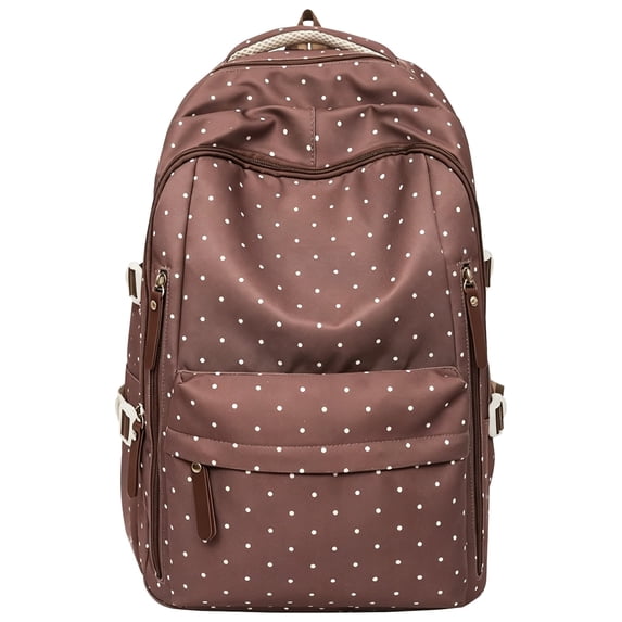 Cute Polka Dot Backpack for Women, 12.99X18.11X7.48 inch Lightweight Water Resistant Laptop Backpack, Multi Pocket Casual Daypacks for Work Picnic Travel, Daily Commute Bookbag for Classroom