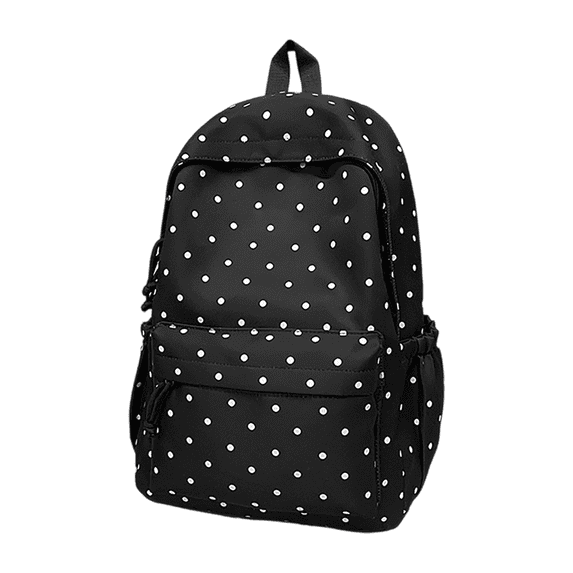 Cute Polka Dot Casual Daypack, Large Capacity Laptop Backpack, Lightweight backpack for Travel Shopping Work Dating Daily Use-Red