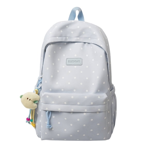 Cute Polka Dot Laptop Backpack Large Capacity Travel Backpack Lightweight Bookbag for Female Elementary & Middle Students