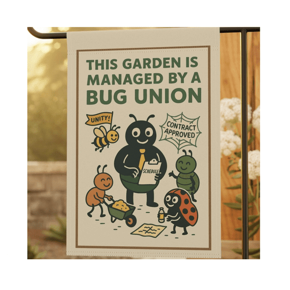 Cute Pollinator Bug Friendly Flag 12x18 POLE NOT INCLUDED Garden Flag