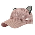 thumbnail image 1 of Cute Polyester Mesh Knitted Baseball Cap Breathable Sun Hat, 1 of 5
