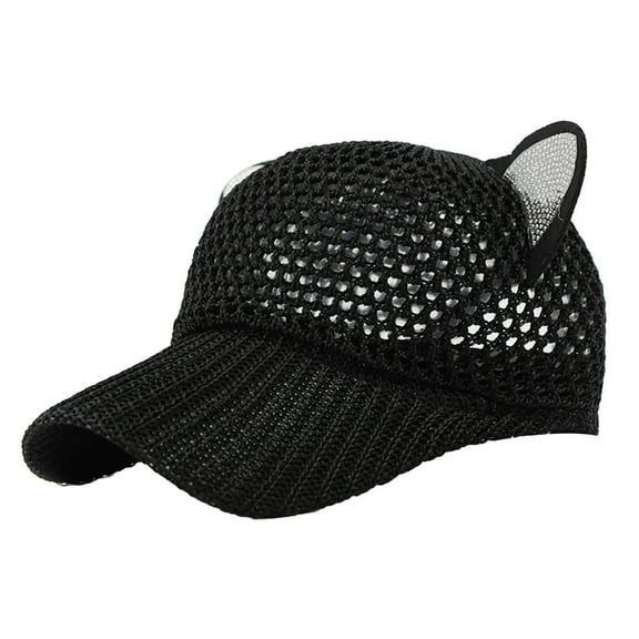Cute Polyester Mesh Knitted Baseball Cap Breathable Sun Hat