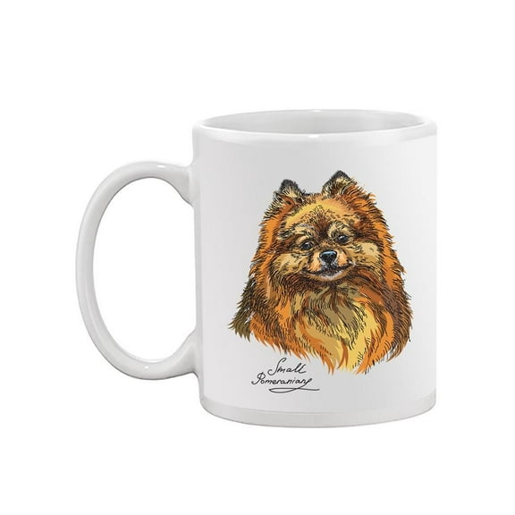 Cute Pomeranian Head Mug -Image by Shutterstock,