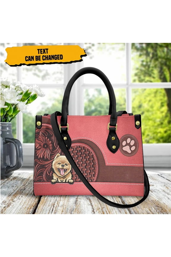 Cute Pomeranian Pattern Design Women Tote Bags Woman Leather for Ladies Female Casual Small Messenger Bags Mujer