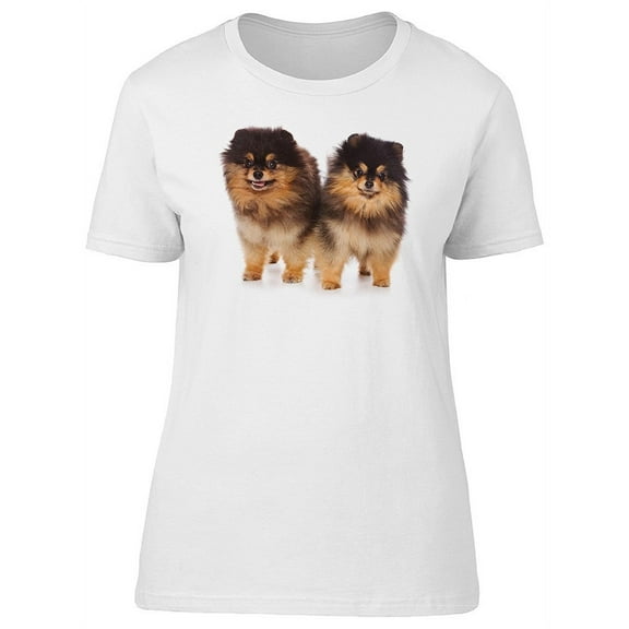 Cute Pomeranian Puppy Dogs T-Shirt Women -Image by Shutterstock, Female x-Large