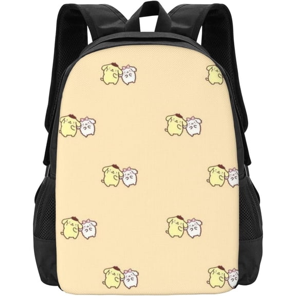 Cute Pompom Purin Laptop Backpack Cartoon Anime Characters 3d Printed Waterproof Backpack Lightweight Travel Backpack Unisex Bag