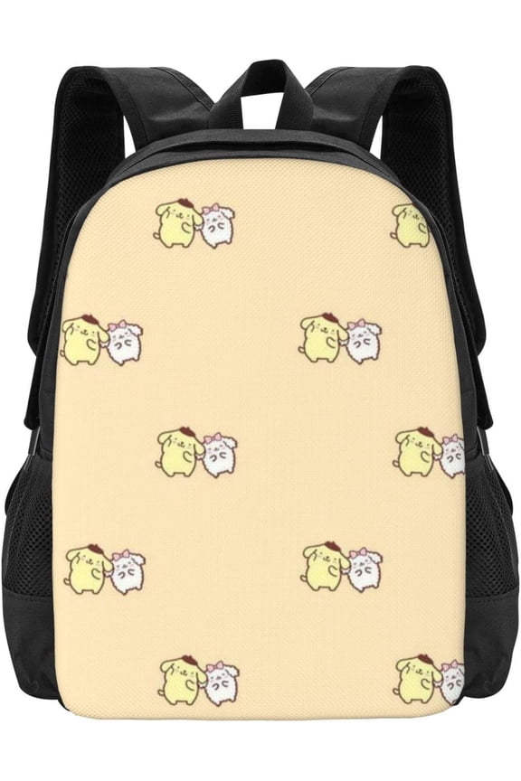 Cute Pompom Purin Laptop Backpack Cartoon Anime Characters 3d Printed Waterproof Backpack Lightweight Travel Backpack Unisex Bag