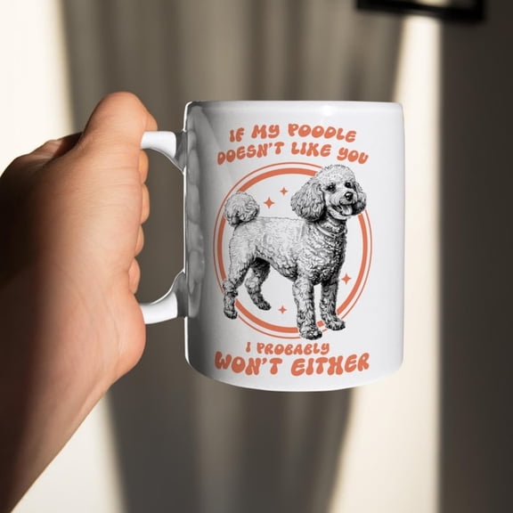 Cute Poodle Coffee , Unique Poodle Mug Designs, Creat Dog Lover Cups, Poodle-Themed Drinkware, Poodle and Wo.