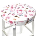 thumbnail image 1 of Cute Poodle Dog Care Items Pink Round Bar Stool Seat Covers, Elastic Round Chair Cover Stool Seat Slipcover Bar Stool Cushions Round Pad for 12-14 inch, 1 of 5