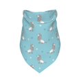 Cute Poodle Dog Green Dog Bandanas, Triangle Bibs Dog Scarfs Dog