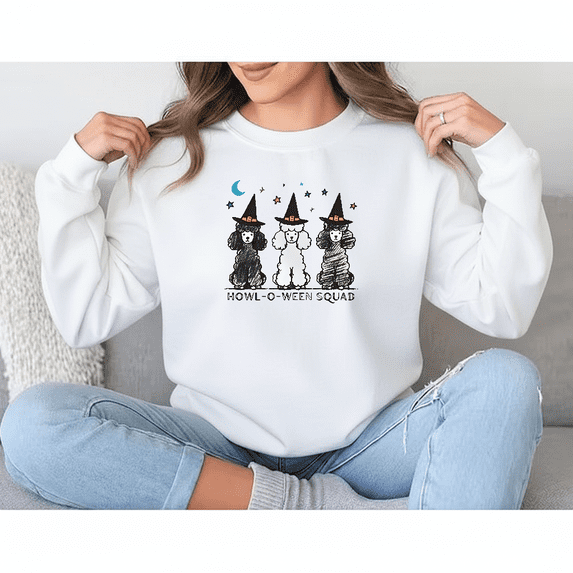 Cute Poodle Funny Pet Lover Holiday Design Sweatshirt V10237, up to size 5XL