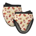 thumbnail image 1 of Cute Popcorn Red Oven Mitts Heat Resistant - Soft Lining Silicone Mini Oven Mitts with HangingLoop, Kitchen Oven Gloves Heat Resistant 500℉ for Cooking Baking Microwave, 1 of 7
